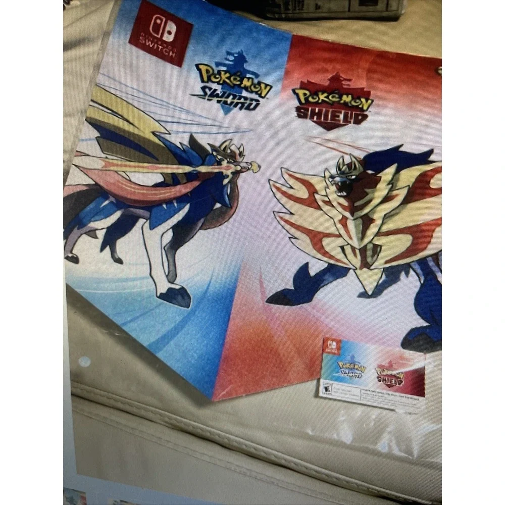2019 nintendo nintendo switch pokemon sword shield banner map promo new